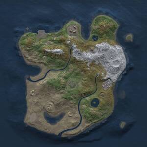 Thumbnail Rust Map: Procedural Map, Size: 2500, Seed: 361486151, 6 Monuments