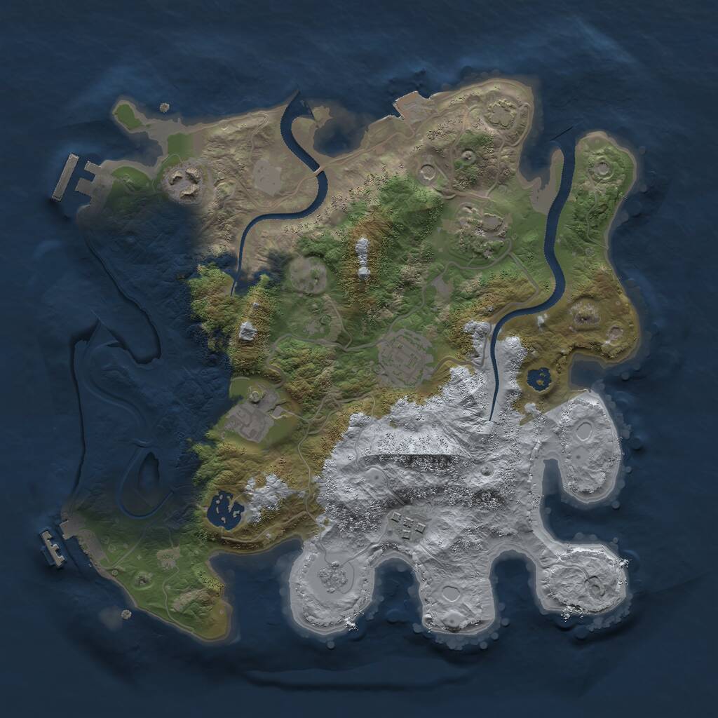 Rust Map: Procedural Map, Size: 3000, Seed: 3111997, 12 Monuments
