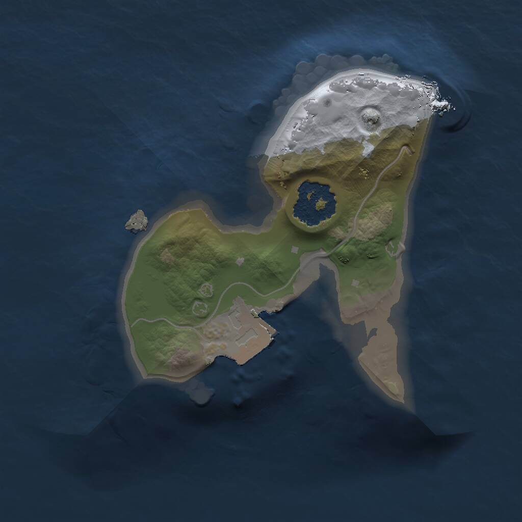 Rust Map: Procedural Map, Size: 1213, Seed: 1, 1 Monuments