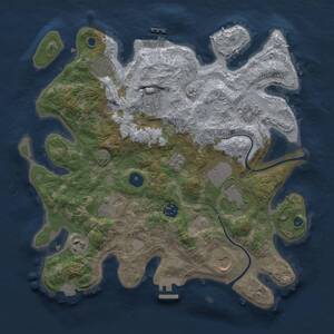 Thumbnail Rust Map: Procedural Map, Size: 3500, Seed: 1628829349, 15 Monuments