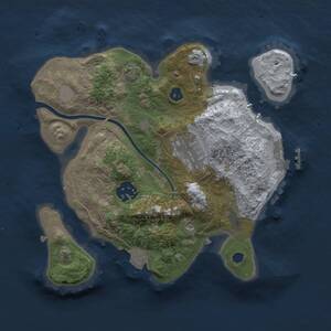 Thumbnail Rust Map: Procedural Map, Size: 2500, Seed: 74342, 6 Monuments
