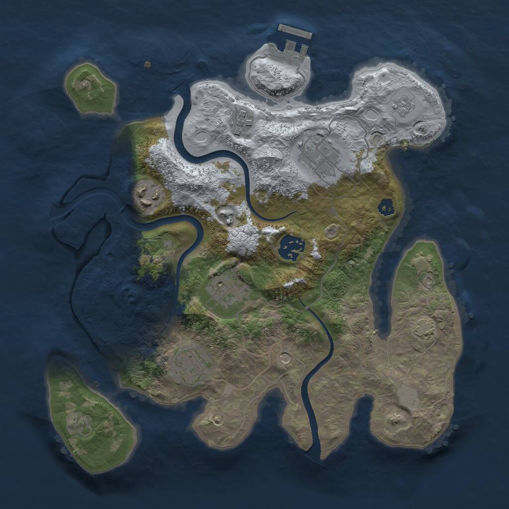 Rust Map: Procedural Map, Size: 3000, Seed: 16122024, 11 Monuments