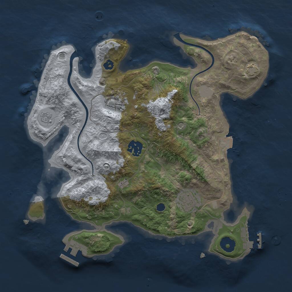 Rust Map: Procedural Map, Size: 2900, Seed: 231661300, 9 Monuments