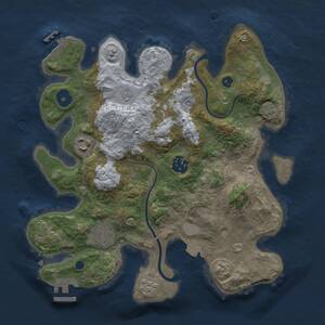 Thumbnail Rust Map: Procedural Map, Size: 3000, Seed: 6356, 10 Monuments