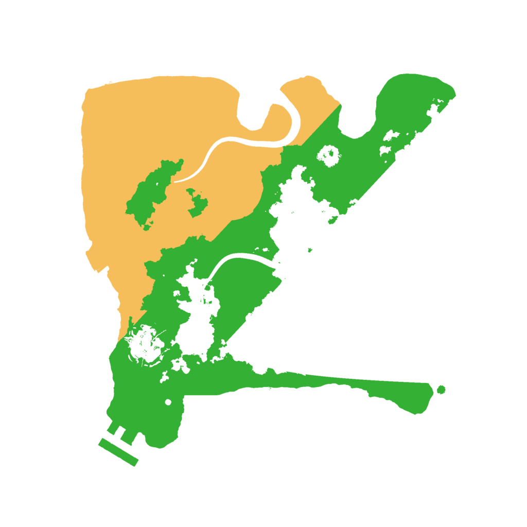 Biome Rust Map: Procedural Map, Size: 2500, Seed: 350934420