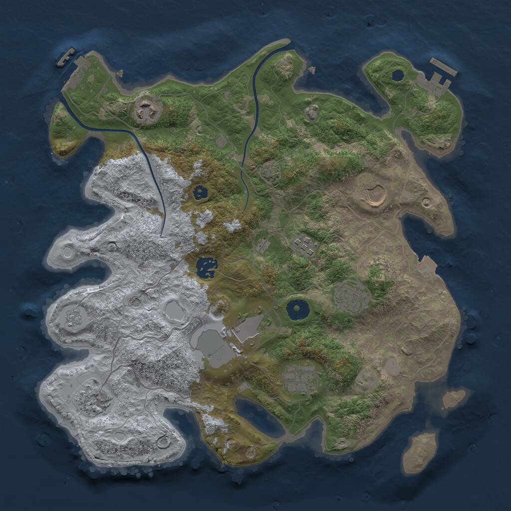 Rust Map: Procedural Map, Size: 3500, Seed: 20241216, 14 Monuments
