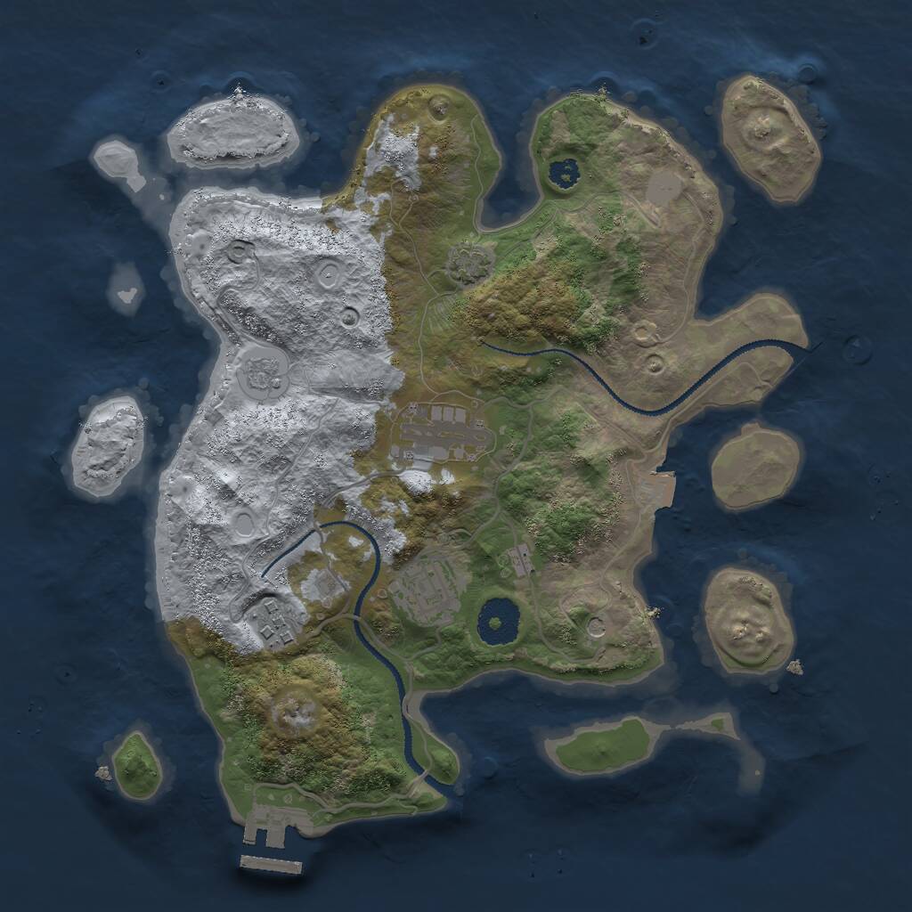 Rust Map: Procedural Map, Size: 3000, Seed: 1603000841, 8 Monuments