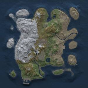 Thumbnail Rust Map: Procedural Map, Size: 3000, Seed: 1603000841, 8 Monuments