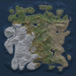 Thumbnail Rust Map: Procedural Map, Size: 4000, Seed: 1311979226, 14 Monuments