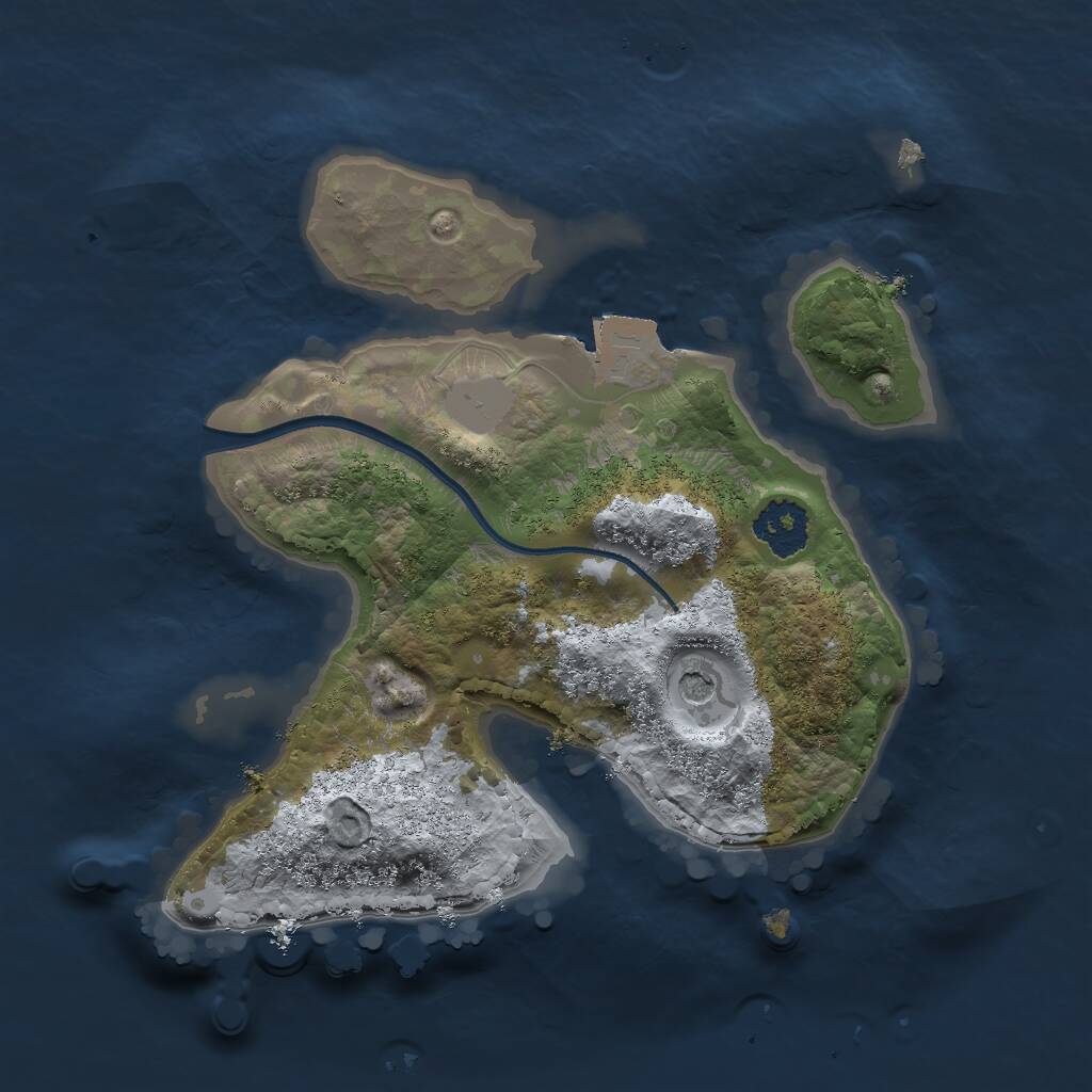 Rust Map: Procedural Map, Size: 2000, Seed: 759771324, 2 Monuments