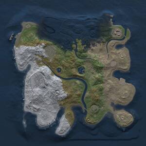 Thumbnail Rust Map: Procedural Map, Size: 3000, Seed: 1476268112, 11 Monuments