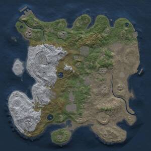 Thumbnail Rust Map: Procedural Map, Size: 3700, Seed: 581150667, 17 Monuments
