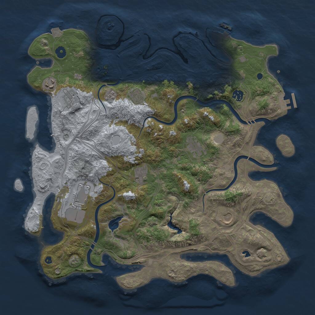 Rust Map: Procedural Map, Size: 4250, Seed: 15016, 15 Monuments