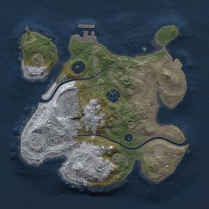 Thumbnail Rust Map: Procedural Map, Size: 2500, Seed: 973465570, 7 Monuments