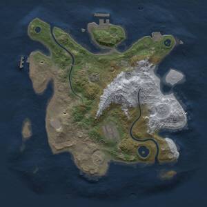 Thumbnail Rust Map: Procedural Map, Size: 2800, Seed: 1315819046, 7 Monuments