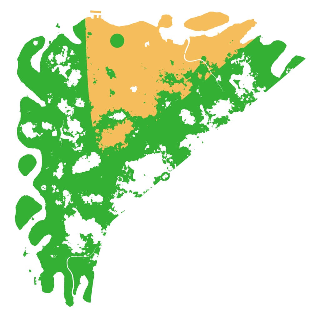 Biome Rust Map: Procedural Map, Size: 6000, Seed: 98638288