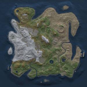 Thumbnail Rust Map: Procedural Map, Size: 3500, Seed: 2090207198, 14 Monuments