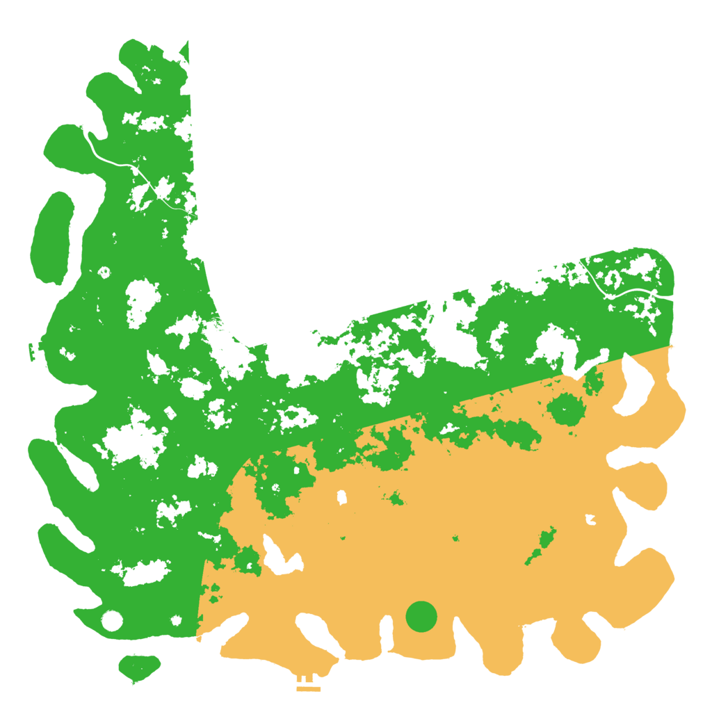Biome Rust Map: Procedural Map, Size: 6000, Seed: 1110996271