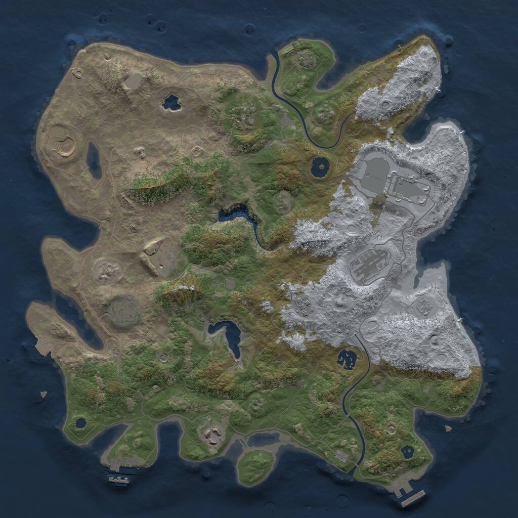 Rust Map: Procedural Map, Size: 4000, Seed: 1478054259, 15 Monuments