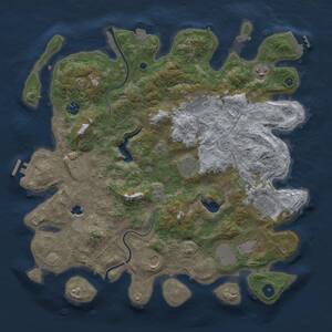Thumbnail Rust Map: Procedural Map, Size: 4000, Seed: 42920, 15 Monuments