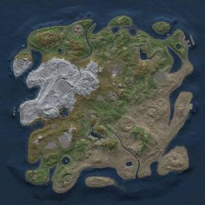 Thumbnail Rust Map: Procedural Map, Size: 4000, Seed: 1362645024, 14 Monuments