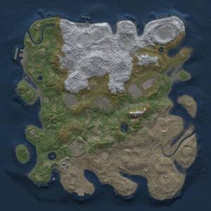 Thumbnail Rust Map: Procedural Map, Size: 3750, Seed: 671735881, 17 Monuments