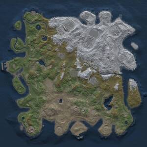 Thumbnail Rust Map: Procedural Map, Size: 4250, Seed: 106561217, 17 Monuments