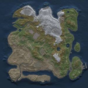 Thumbnail Rust Map: Procedural Map, Size: 3500, Seed: 1666622045, 16 Monuments