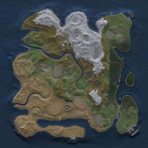 Thumbnail Rust Map: Procedural Map, Size: 3500, Seed: 1666622045, 18 Monuments