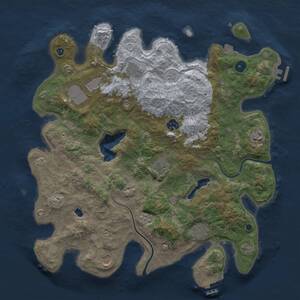 Thumbnail Rust Map: Procedural Map, Size: 4000, Seed: 481988, 14 Monuments