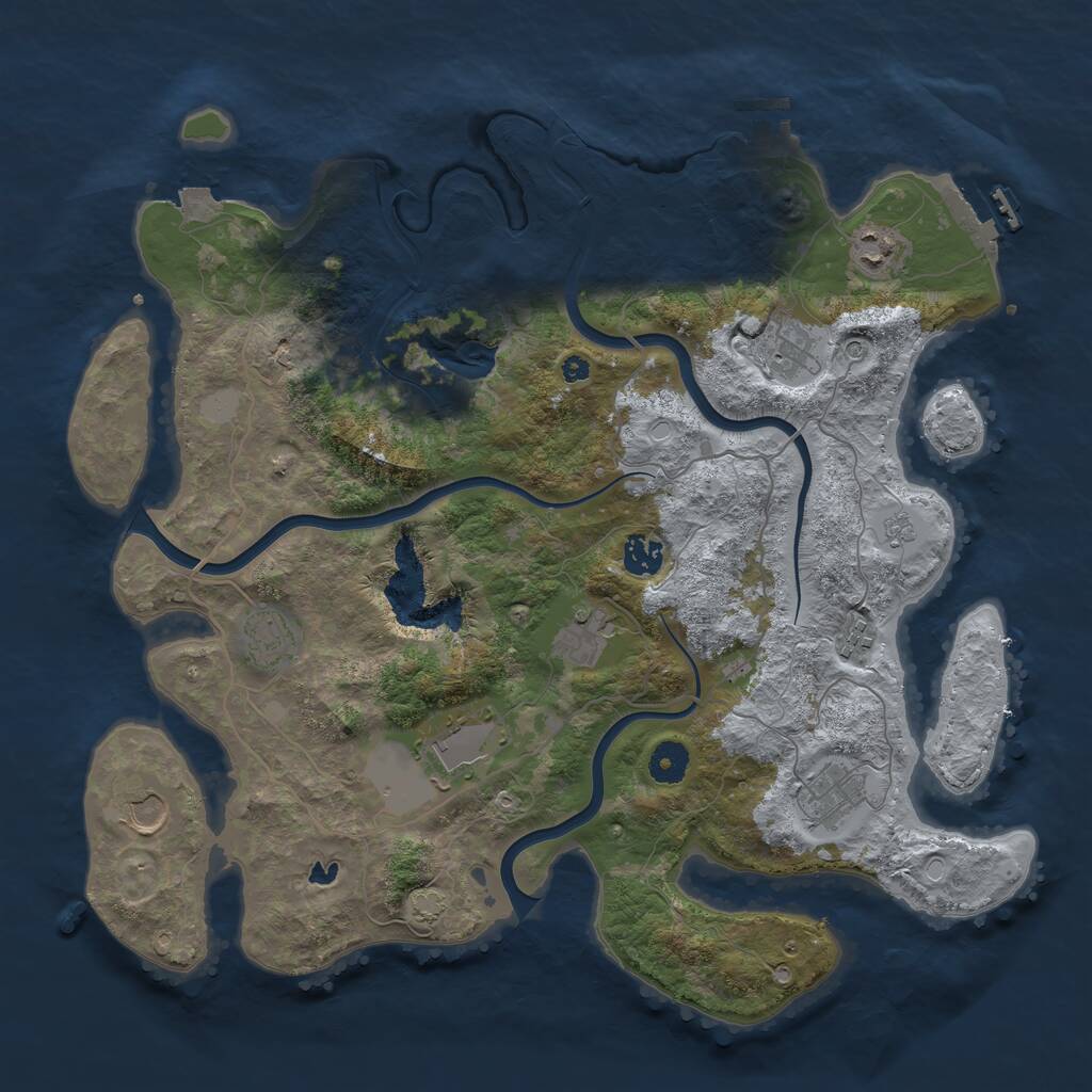 Rust Map: Procedural Map, Size: 4000, Seed: 1583915509, 15 Monuments