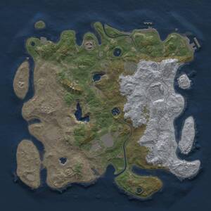 Thumbnail Rust Map: Procedural Map, Size: 4000, Seed: 1583915509, 14 Monuments