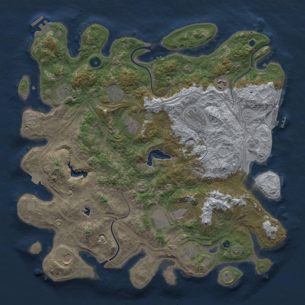 Rust Map: Procedural Map, Size: 4250, Seed: 1375254850, 15 Monuments