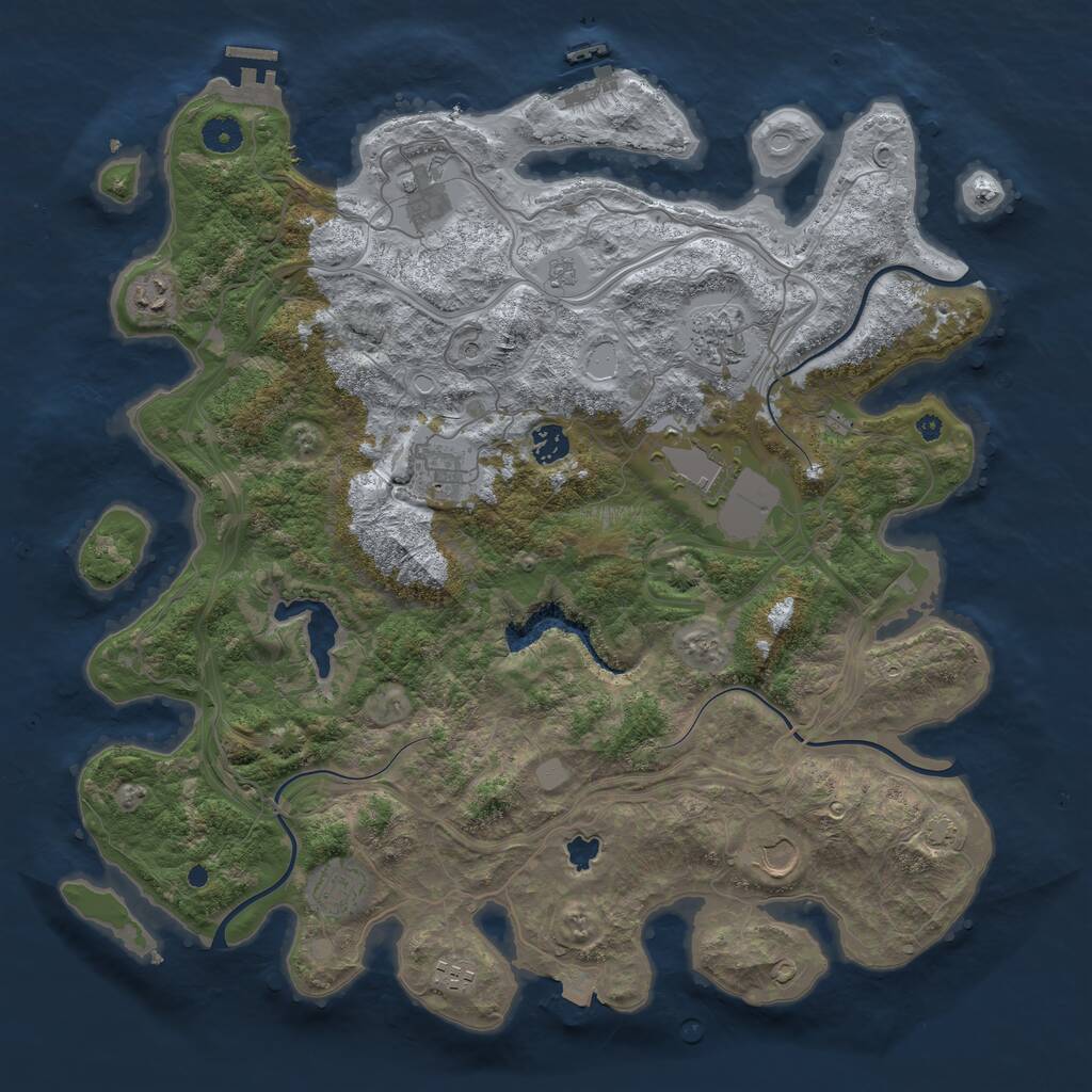 Rust Map: Procedural Map, Size: 4250, Seed: 8762, 15 Monuments