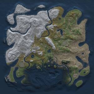 Thumbnail Rust Map: Procedural Map, Size: 4250, Seed: 605059515, 15 Monuments