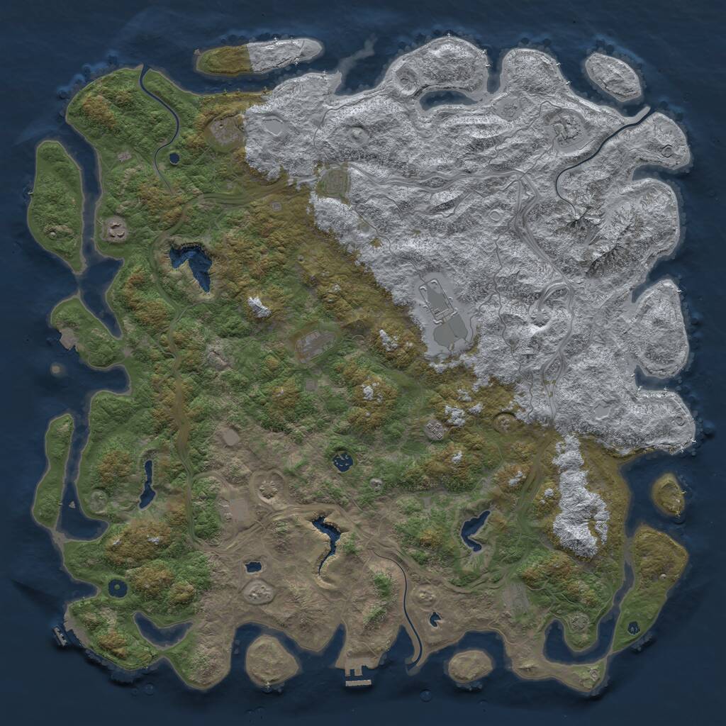 Rust Map: Procedural Map, Size: 5777, Seed: 333, 16 Monuments