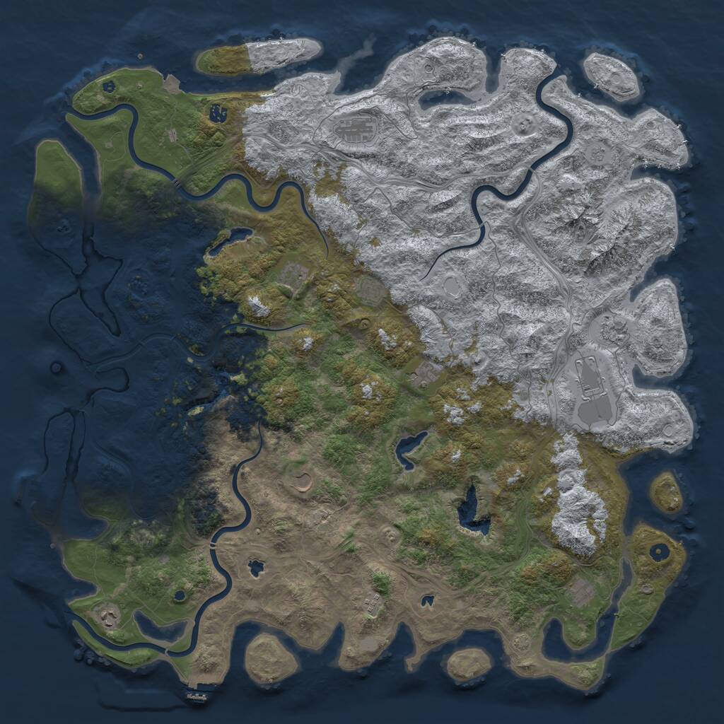 Rust Map: Procedural Map, Size: 5777, Seed: 333, 17 Monuments