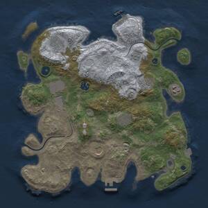 Thumbnail Rust Map: Procedural Map, Size: 3500, Seed: 1268914899, 14 Monuments