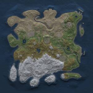 Thumbnail Rust Map: Procedural Map, Size: 3500, Seed: 357040139, 12 Monuments