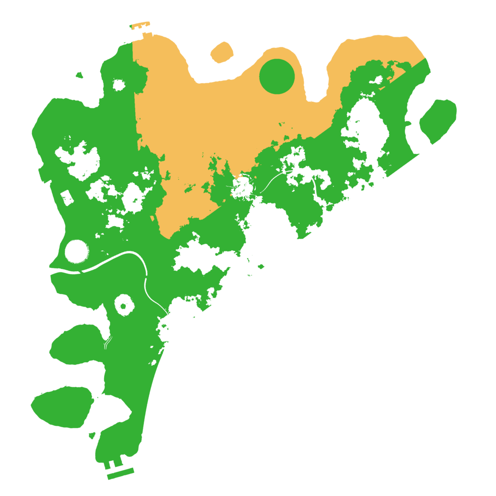 Biome Rust Map: Procedural Map, Size: 3700, Seed: 976119579