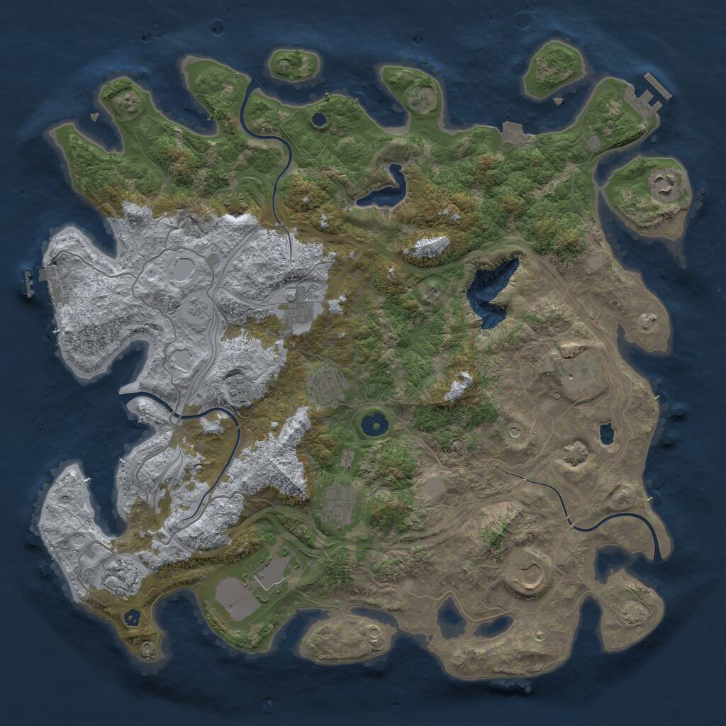 Rust Map: Procedural Map, Size: 4300, Seed: 817719470, 15 Monuments