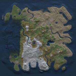 Thumbnail Rust Map: Procedural Map, Size: 4250, Seed: 1847506958, 16 Monuments