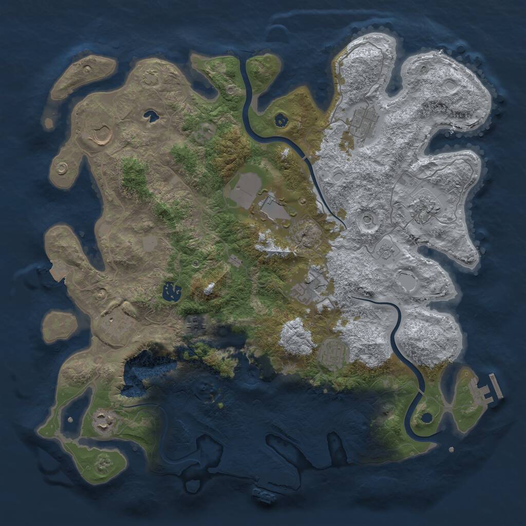 Rust Map: Procedural Map, Size: 4000, Seed: 1768279502, 16 Monuments
