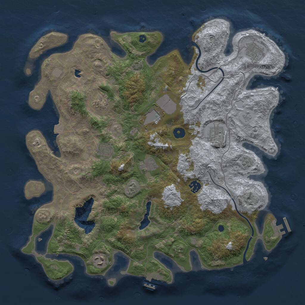 Rust Map: Procedural Map, Size: 4000, Seed: 1768279502, 15 Monuments