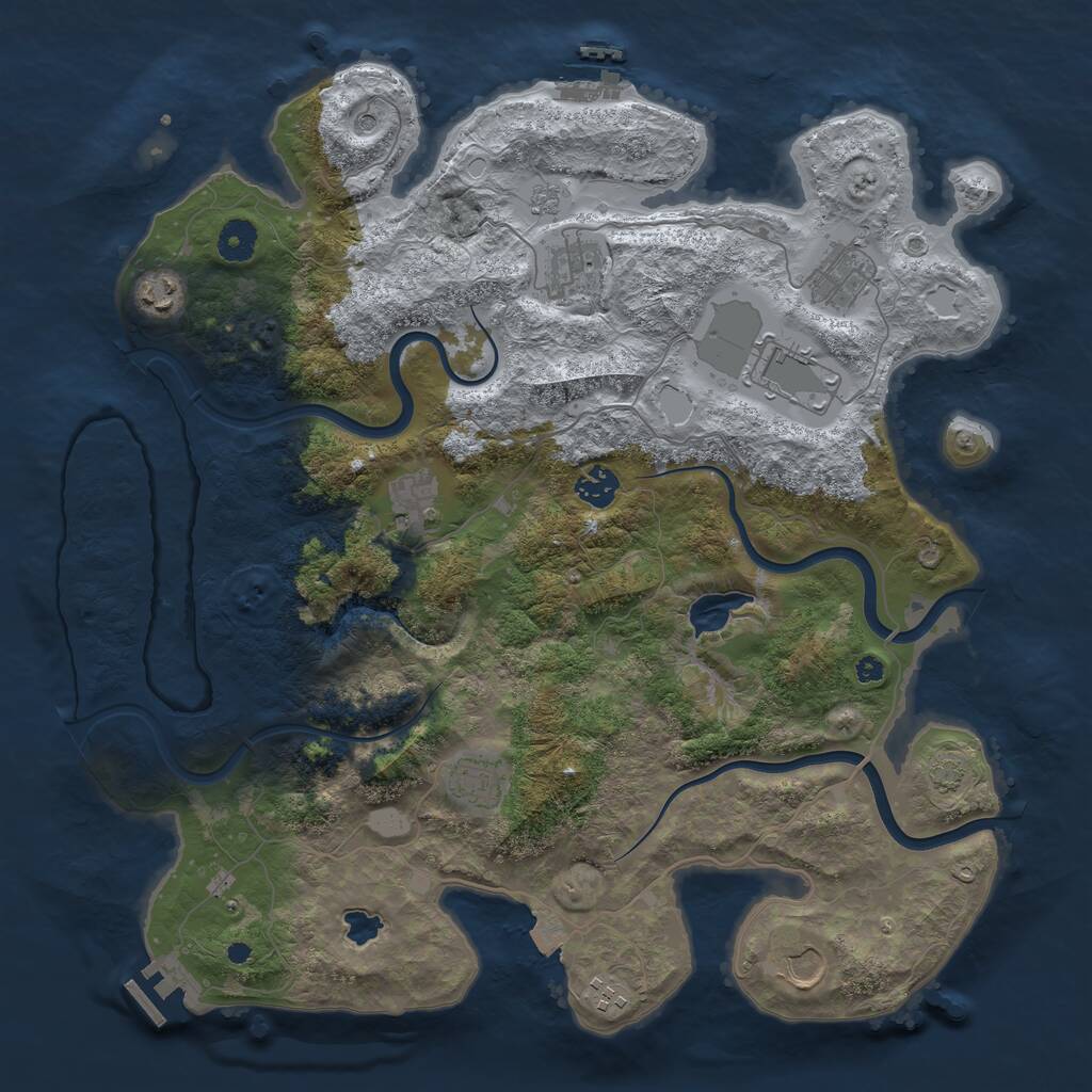 Rust Map: Procedural Map, Size: 4000, Seed: 481994, 15 Monuments