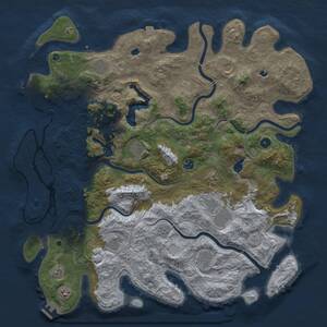 Thumbnail Rust Map: Procedural Map, Size: 4800, Seed: 998798, 16 Monuments