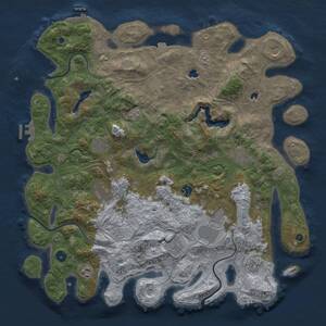 Thumbnail Rust Map: Procedural Map, Size: 4500, Seed: 2085024607, 17 Monuments