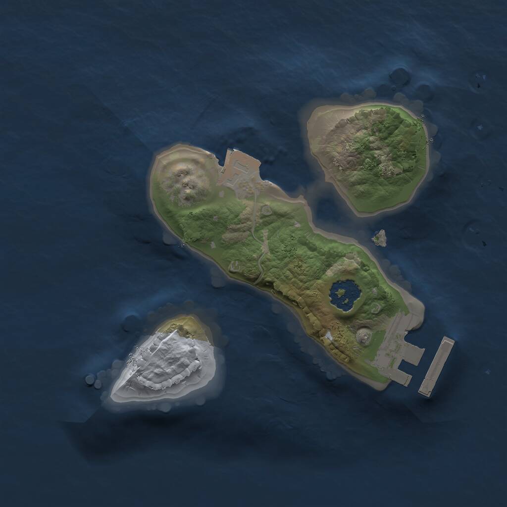 Rust Map: Procedural Map, Size: 1650, Seed: 6738, 2 Monuments