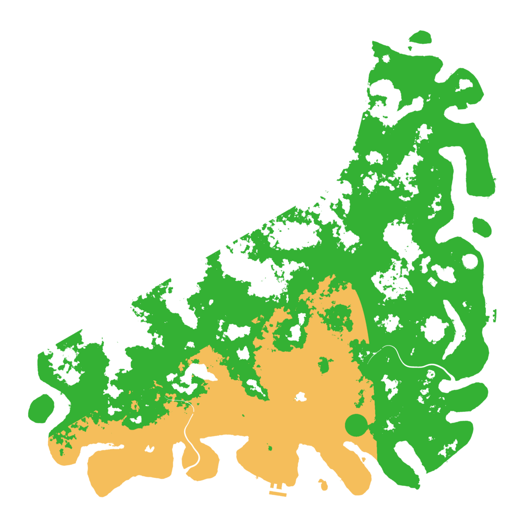 Biome Rust Map: Procedural Map, Size: 6000, Seed: 7701227
