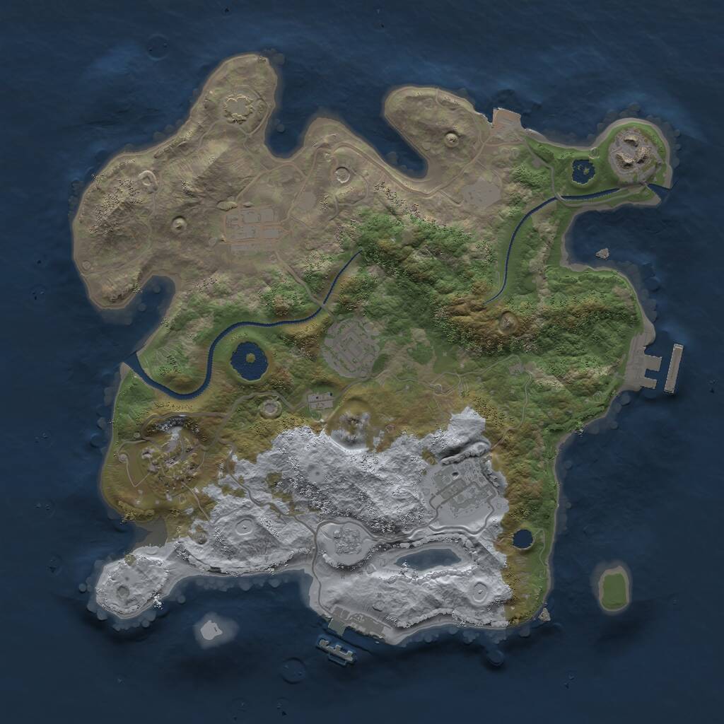 Rust Map: Procedural Map, Size: 3000, Seed: 29281, 11 Monuments